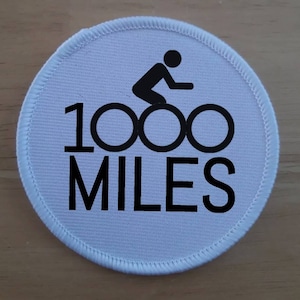 1000 Mile Cycling Cycle Fitness Bike Biking Sports patch badge