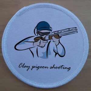 Clay Pigeon Shooting sublimation patch badge