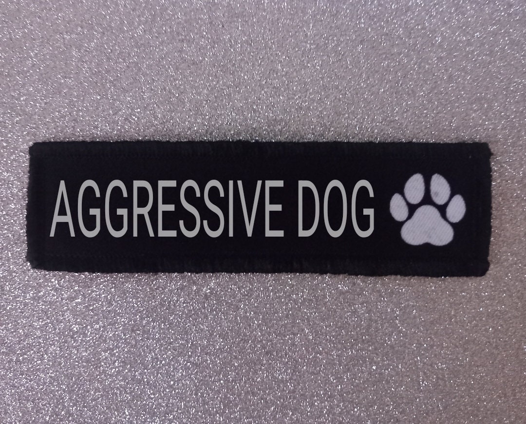 1.5 X 4.5 Inch Aggressive Dog. Dog Harness Vel Hook Backed Etsy