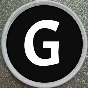 3 Inch Alphabet Letter G patch badge