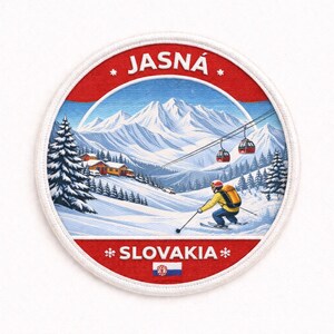 Jasna, Eslováquia, Esqui, Patch de 3 polegadas