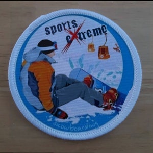 Snowboard patch badge