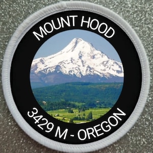 3 Inch Mount Hood Oregon USA Sublimation Patch badge