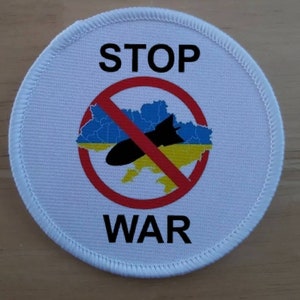 No War Pray For Ukraine Patch Badge - Made in the UK