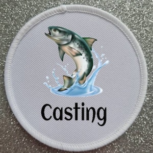 Casting Fishing 3 Inch patch badge