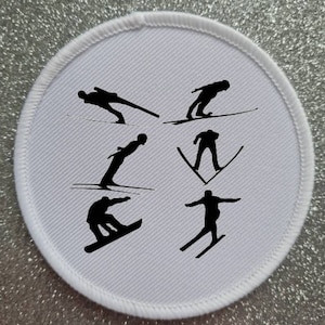 Skiing Winter Sports 3 Inch patch badge