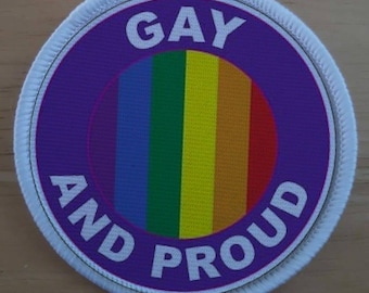 Gay and Proud sublimation patch badge