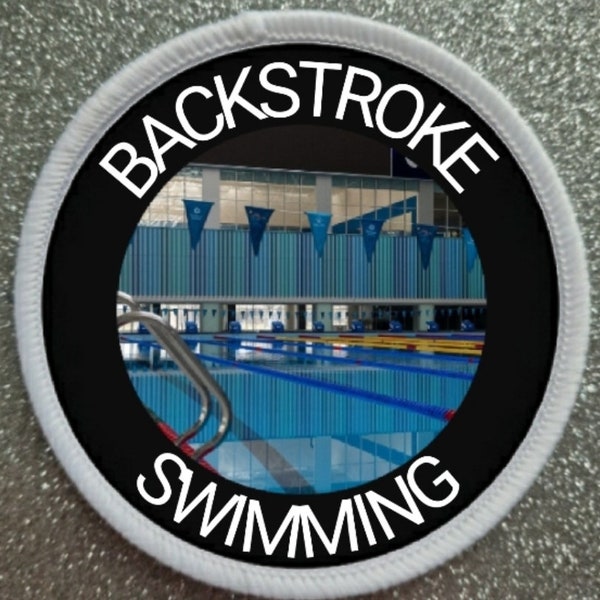 3 Inch Backstroke Swimming sublimation patch badge