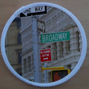 Broadway Road Sign patch badge