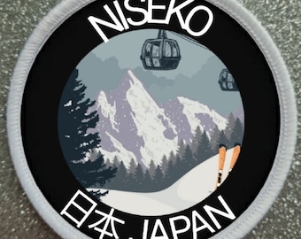 Insignia de parche de 3 pulgadas de la estación de esquí de Niseko, Japón