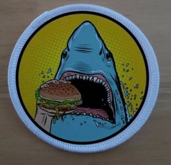 Shark Eating A Cheeseburger Logo