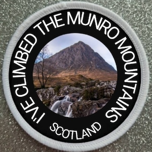 Munro Mountains Scotland 3 Inch patch badge