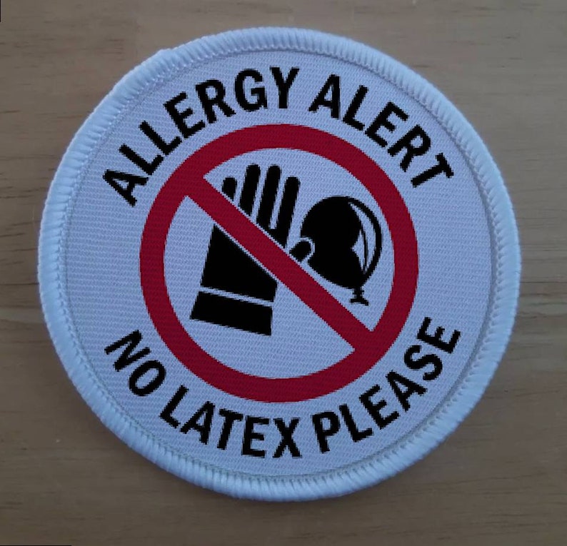 Latex Allergy Awareness Patch Badge Etsy