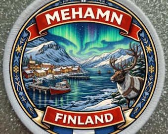 Insignia de parche de 3 pulgadas de Mehamn, Finlandia
