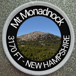 3 Inch Mount Monadnock New Hampshire  USA Sublimation Patch badge
