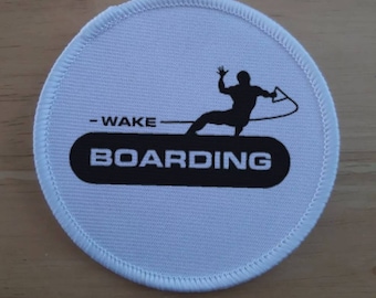 3" Wake Board sublimation patch badge