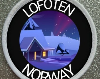Lofoten Norwegen Aufnäher 7,5 cm