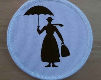 Lady With Umbrella Silhoette 3 inch sublimation patch