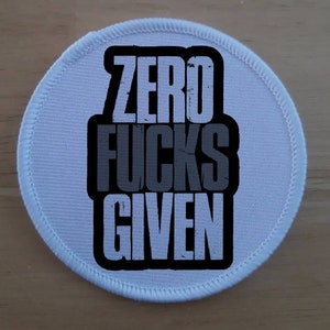 Zero Fucks Given 3 inch sublimation patch Animal Lover