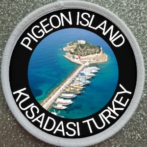 Taubeninsel Kusadasi Türkei Turkiye 3-Inch-Abzeichen