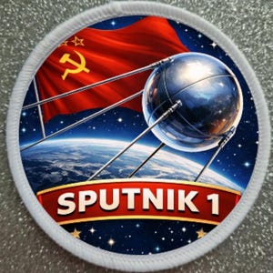 Insignia de parche de la sonda espacial Sputnik 1 de 3 pulgadas