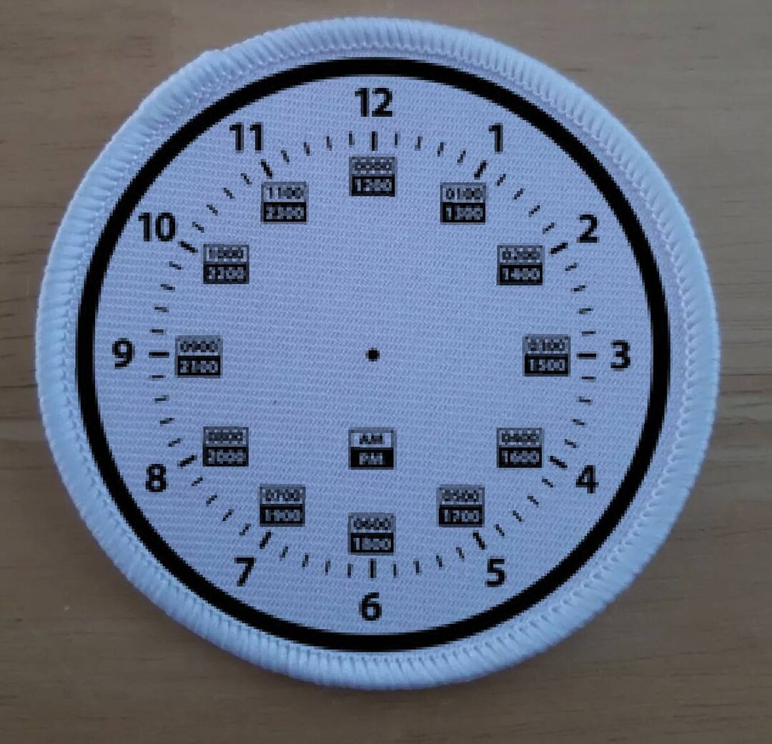 24 Hr Military Clock Patch Badge - Etsy