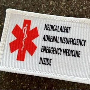 3 Inch Rectangular Medical Alert patch badge