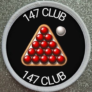 3 Inch Snooker 147 Club patch badge