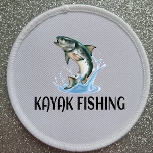 Kayak Fishing 3 Inch patch badge