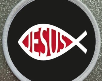 Jesus Fish Christian 3.0 Inch Patch (embroidered Hook) - Etsy