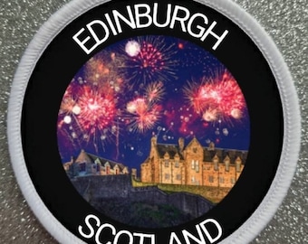 Insignia de parche de Edimburgo Escocia de 7 pulgadas