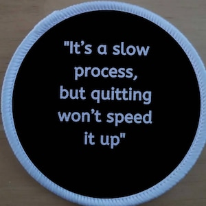 Dont quit Positive Positivity Motivational Fitness Sports patch badge