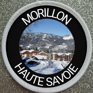 Parche de sublimación de 3 pulgadas de la estación de esquí Morillon France Ski