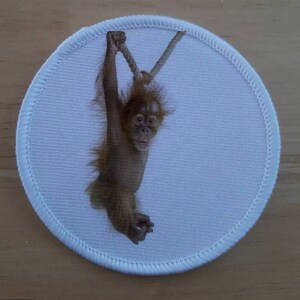 Baby Orangutan Monkey Ape 3 inch sublimation patch Animal Lover