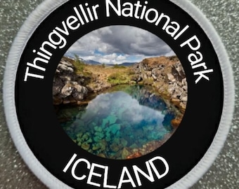 Thingvellir National Park Iceland 3 Inch patch badge