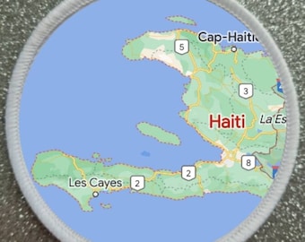 Insignia de parche de Haití de 3 pulgadas