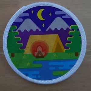 Camping patch badge