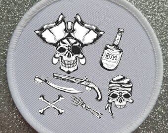 7 inch large Pirate Themed Patch Badge