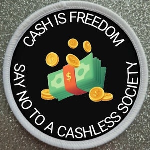 3 Inch Anti Cashless patch badge