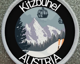 Kitzbuhel Austria Ski Resort 3 Inch patch badge