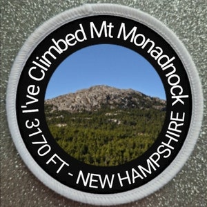 3 Inch Mount Monadnock New Hampshire  USA Sublimation Patch badge