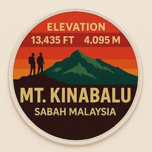 3-Zoll Mt Kinabalu Aufnäher
