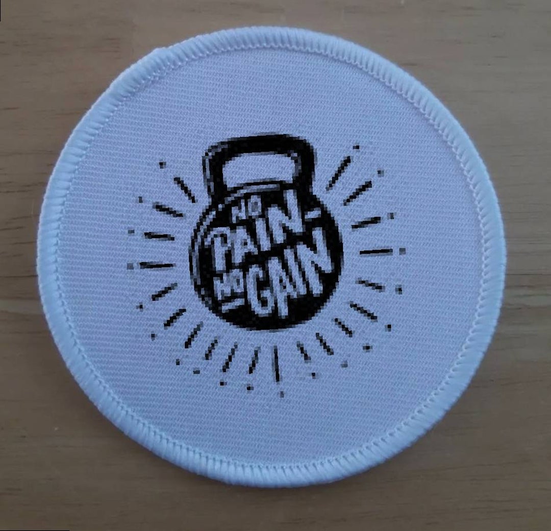 No Pain No Gain Motivational Fitness Sports Patch Badge - Etsy