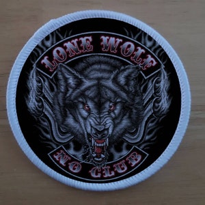 Lone Wolf No Club Biker-märke