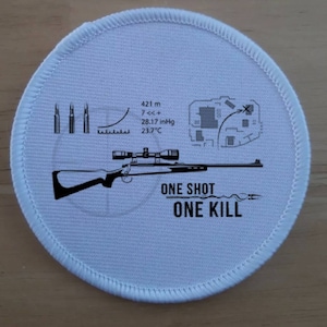 One Shot One Kill Sniper Patch Badge