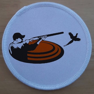 Clay Pigeon Shooting sublimation patch badge