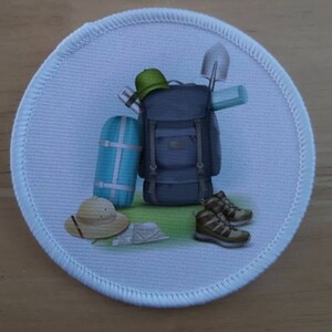 Camping patch badge