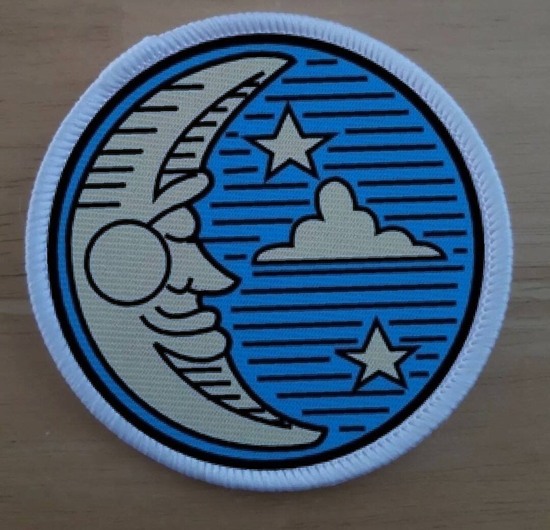 Stars and Moon Sublimation Patch Badge - Etsy