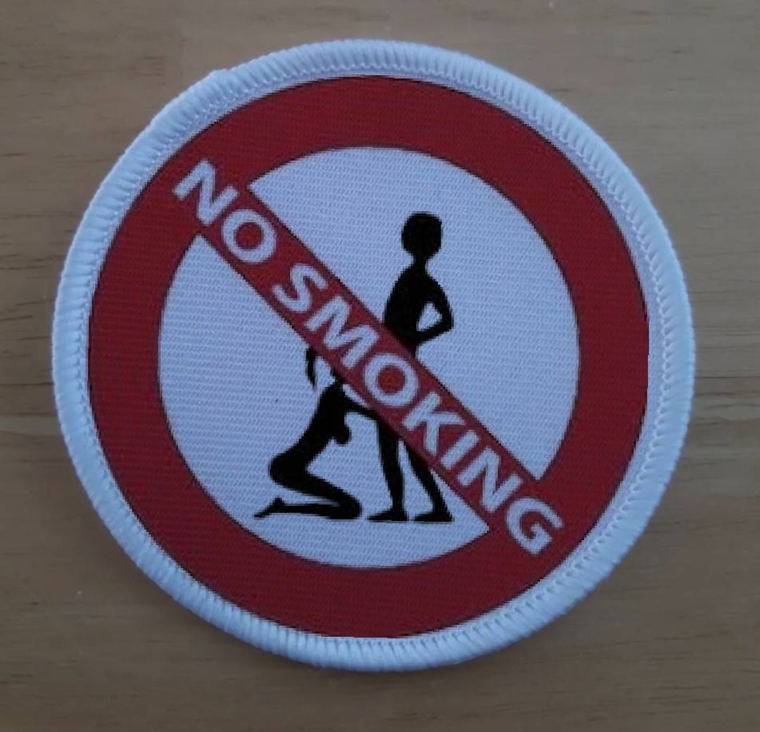 No Smoking Patch Badge - Etsy