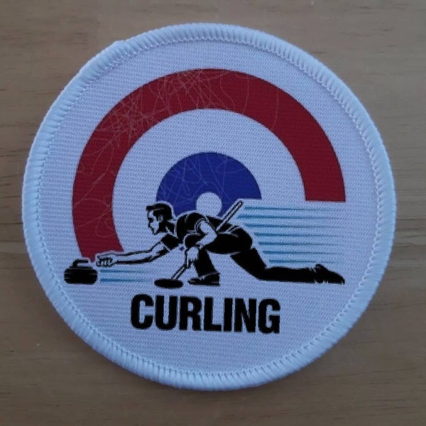 3" Curling Aufnäher Abzeichen